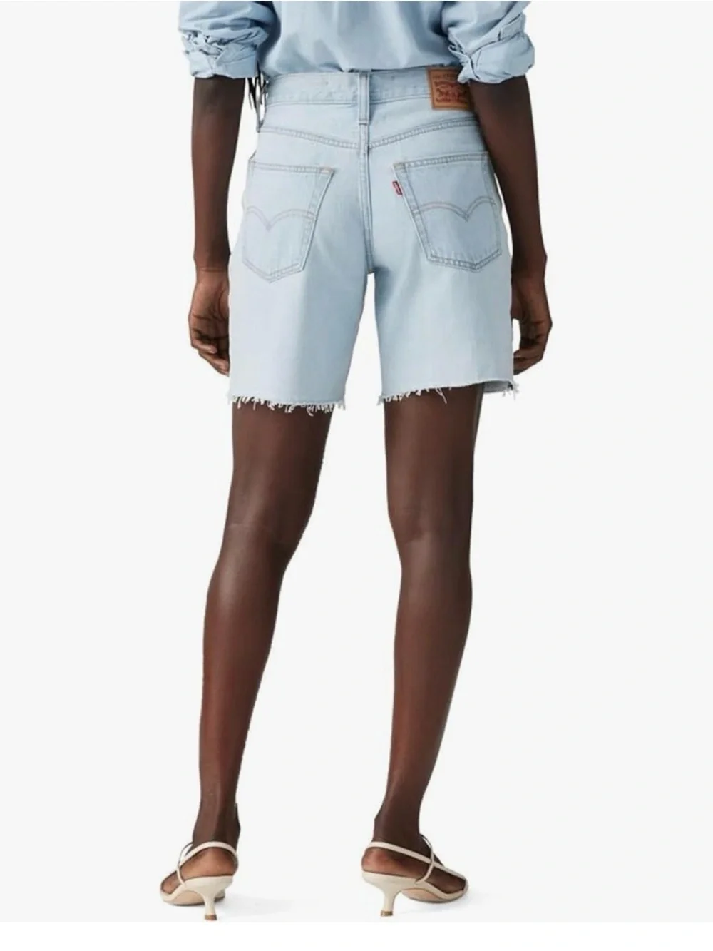 NWT Levi's Women's 94 Baggy Shorts Levi's Light Blue Denim Jean Shorts Sz 34